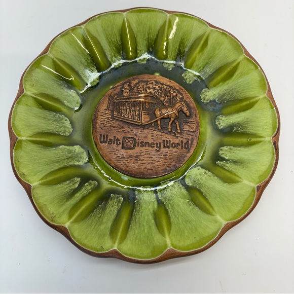 Disney Other - Vintage 60s Walt Disney World Lava Glaze MCM Souvenir Bowl Dish Treasure Craft